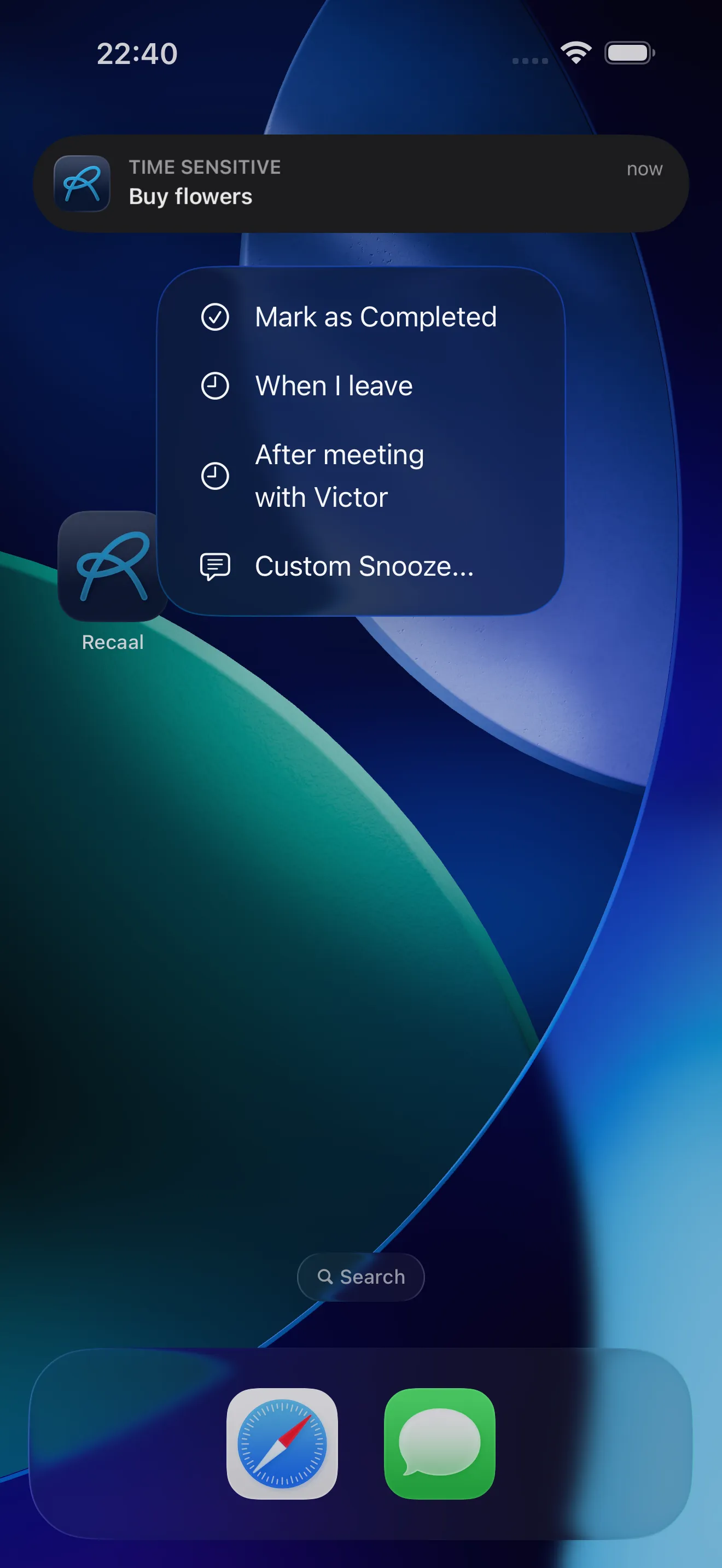 Recaal iOS screenshot 3